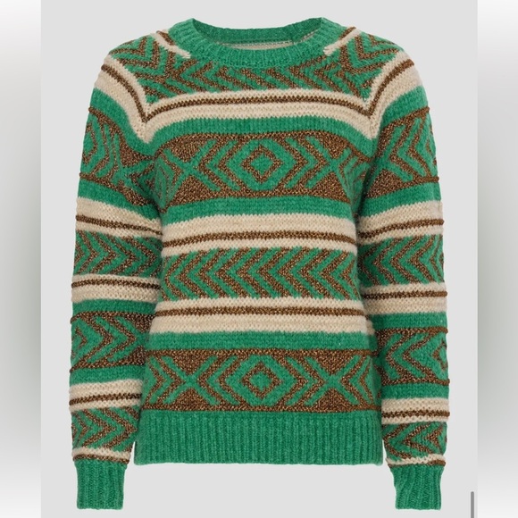 Scotch & Soda Metallic Fair Isle Sweater Wool Alpaca Blend - Picture 5 of 10